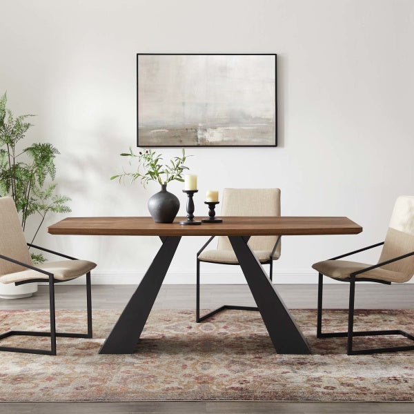 Elevate Dining Table in Walnut By Modway