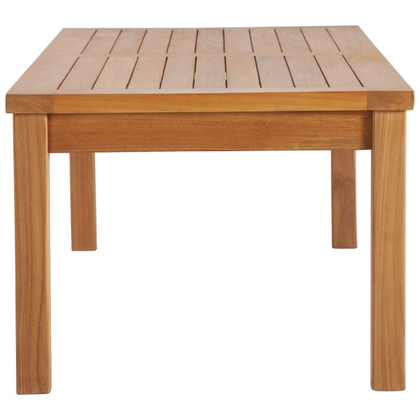 Upland Outdoor Patio Teak Wood Coffee Table Natural by Modway