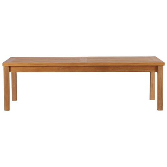 Upland Outdoor Patio Teak Wood Coffee Table Natural by Modway