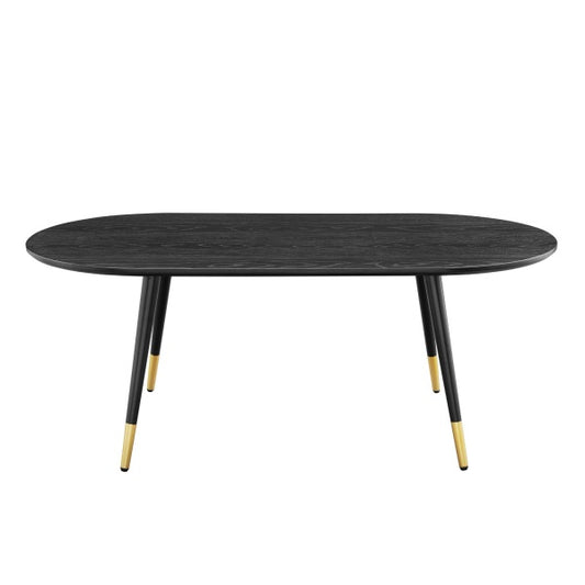 Vigor Oval Coffee Table Black by Modway