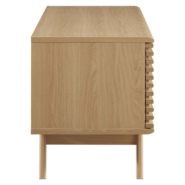 wVinyl Record Display Stand in Oak By Modway