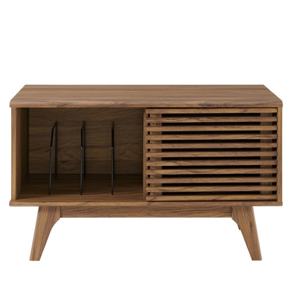 Render Vinyl Record Display Stand Walnut by Modway