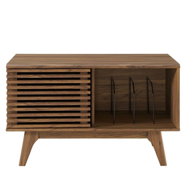 Render Vinyl Record Display Stand Walnut by Modway
