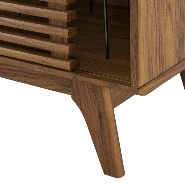 Render Vinyl Record Display Stand Walnut by Modway