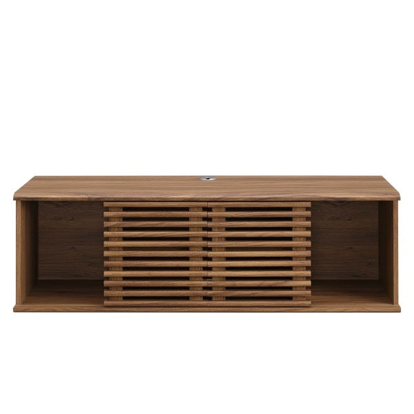 Render 46" WallMount Media Console TV Stand Walnut by Modway