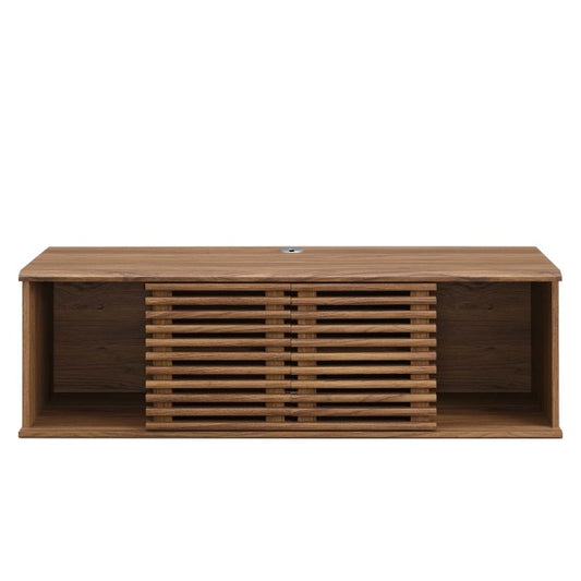 Render 46" WallMount Media Console TV Stand Walnut by Modway