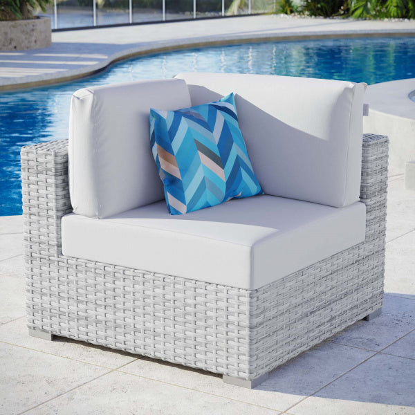 Convene Outdoor Patio Corner Chair Light by Modway