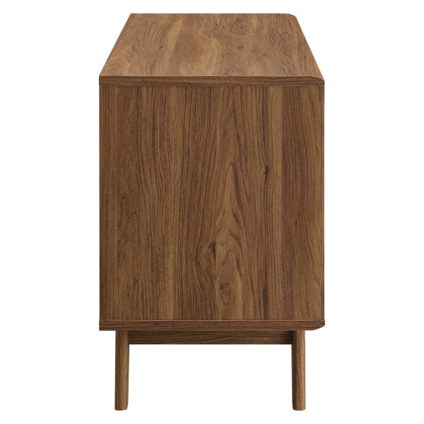 Vinyl Record Display Stand - Walnut White By Modway