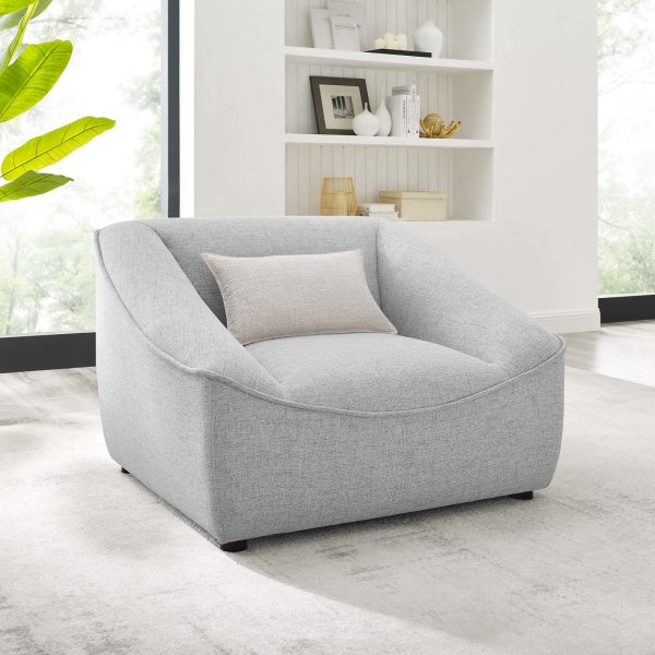 Comprise Armchair Light Gray | Polyester by Modway