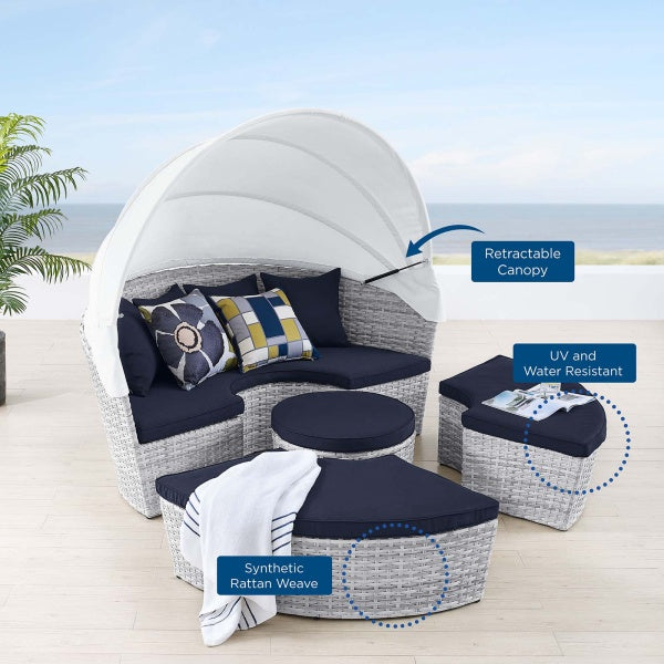 Scottsdale Canopy Outdoor Patio Daybed Polyester by Modway