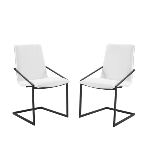 Pitch Dining Armchair Upholstered Fabric Set of 2 by Modway