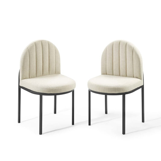 Isla Dining Side Chair Upholstered Fabric (Set of 2) | Polyester by Modway