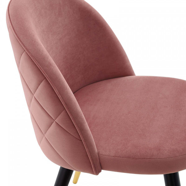 Cordial Performance Velvet Dining Chairs Set of 2 by Modway