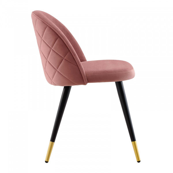 Cordial Performance Velvet Dining Chairs Set of 2 by Modway