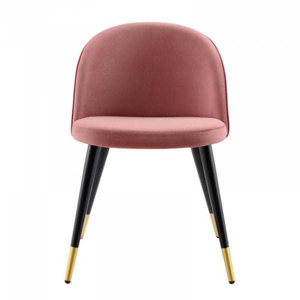 Cordial Performance Velvet Dining Chairs Set of 2 by Modway