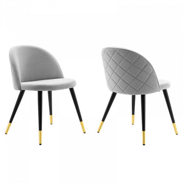 Cordial Performance Velvet Dining Chairs Set of 2 by Modway