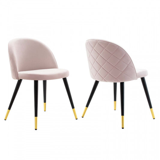 Cordial Performance Velvet Dining Chairs Set of 2 by Modway