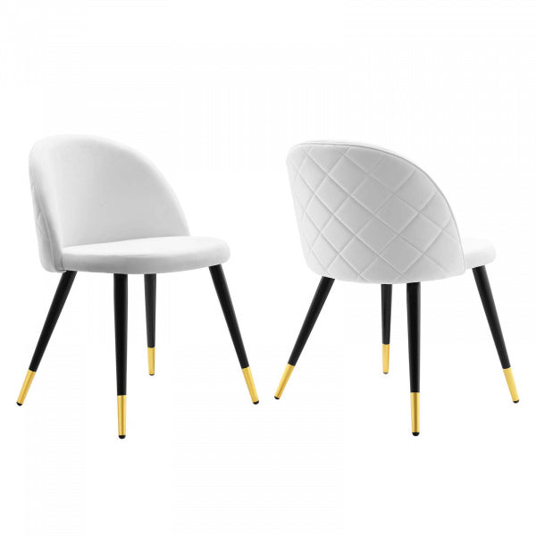 Cordial Performance Velvet Dining Chairs Set of 2 by Modway