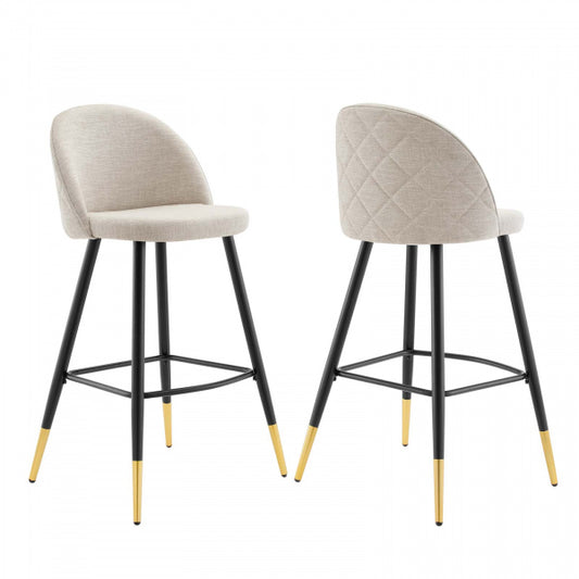 Cordial Fabric Bar Stools - Set of 2 | Polyester by Modway