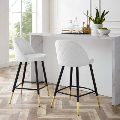 Cordial Fabric Counter Stools (Set of 2) | Polyester by Modway