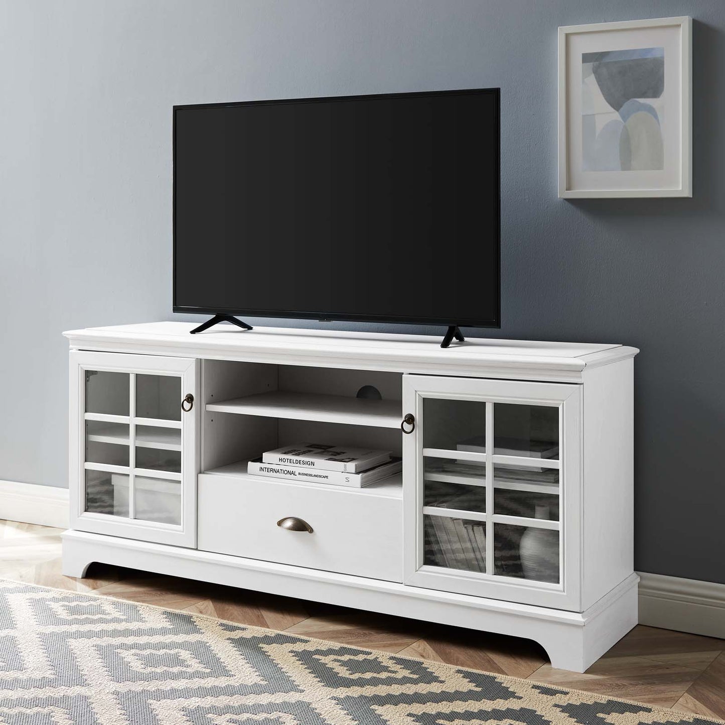 Pacific 59" TV Stand White by Modway