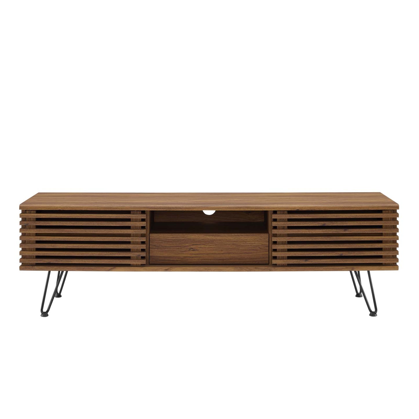 Render 59" Media Console TV Stand Walnut by Modway