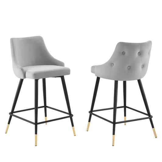 Adorn Performance Velvet Counter Stool Set of 2 by Modway