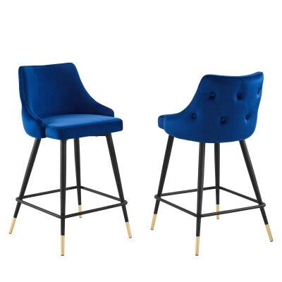 Adorn Performance Velvet Counter Stool Set of 2 by Modway