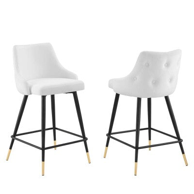 Adorn Performance Velvet Counter Stool Set of 2 by Modway