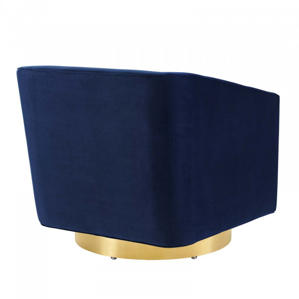 Twist Accent Lounge Performance Velvet Swivel Chair Gold by Modway