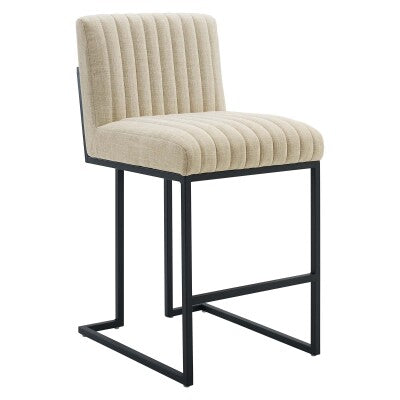 Indulge Channel Tufted Fabric Counter Stool | Polyester by Modway