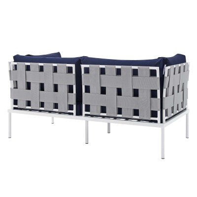 Harmony 4-Piece Sunbrella Outdoor Patio Aluminum Seating Set| Polyester by Modway