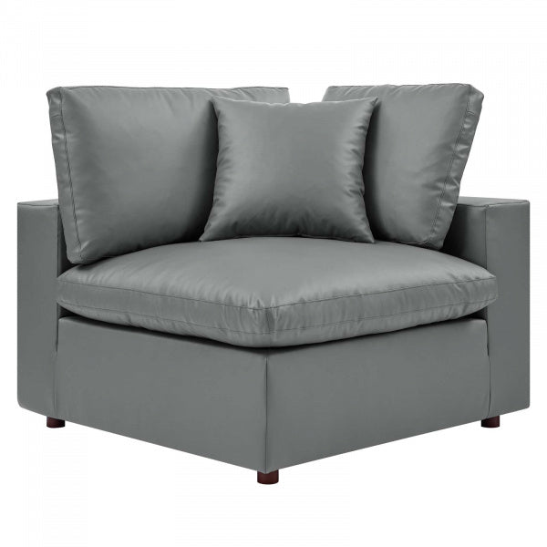 Commix Down Filled Overstuffed Vegan Leather Corner Chair by Modway