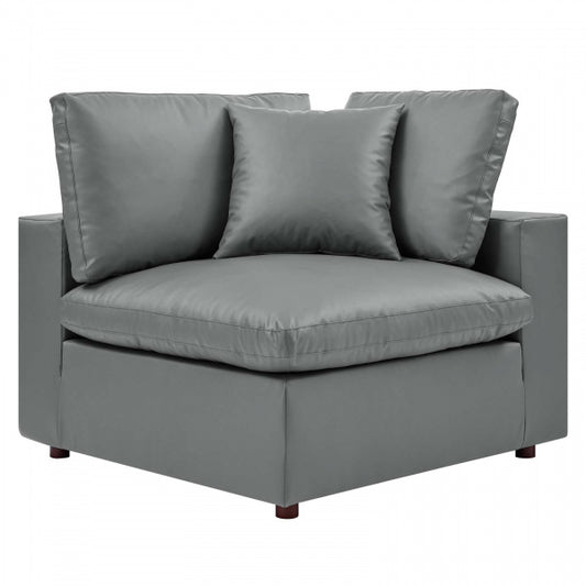 Commix Down Filled Overstuffed Vegan Leather Corner Chair by Modway
