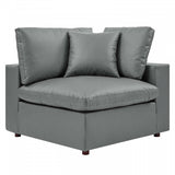 Commix Down Filled Overstuffed Vegan Leather Corner Chair by Modway