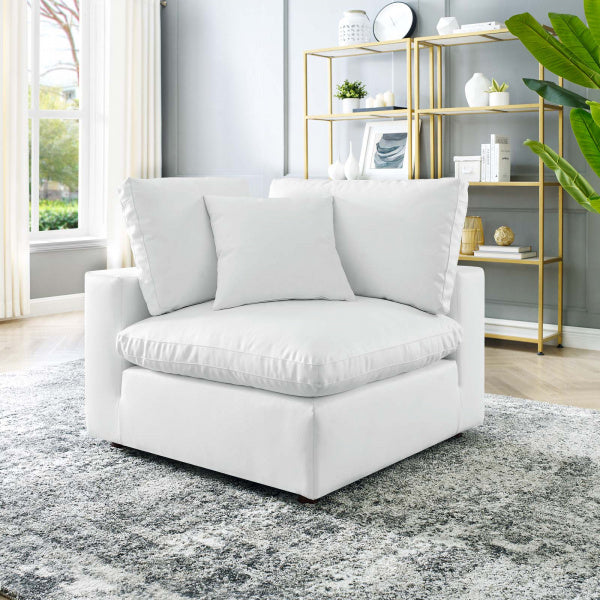 Commix Down Filled Overstuffed Vegan Leather Corner Chair by Modway