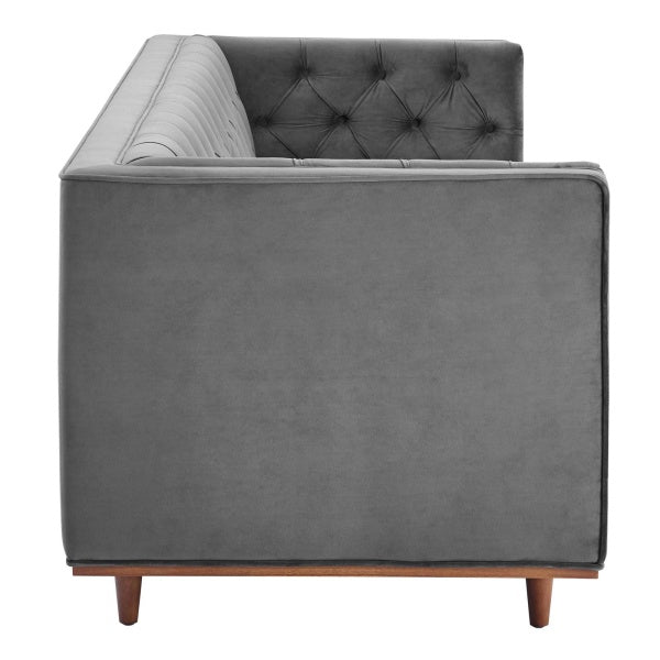 Elation Tufted Performance Velvet Sofa Cognac by Modway
