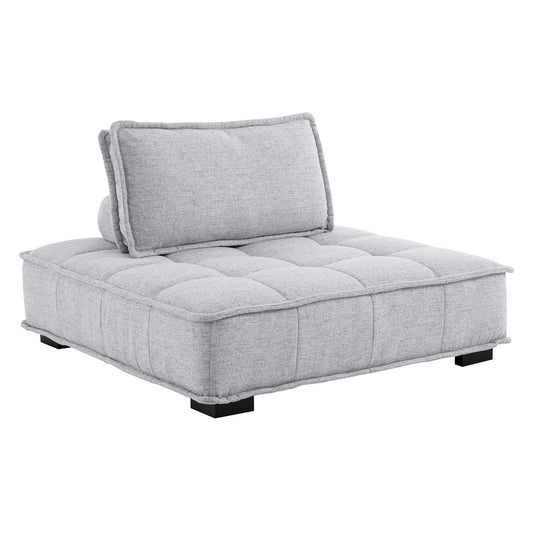 Saunter Tufted Fabric Armless Chair | Polyester by Modway