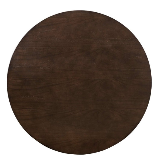 Verne 35" Dining Table in Gold Cherry Walnut By Modway