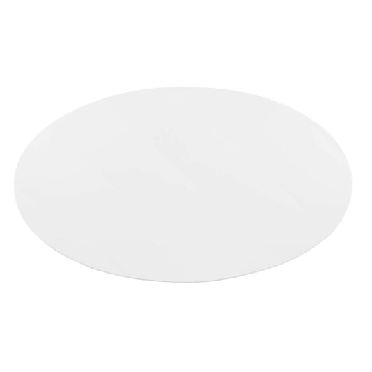 Verne 48" Oval Dining Table in Gold White By Modway
