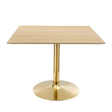 Verne 40" Square Dining Table in Natural By Modway