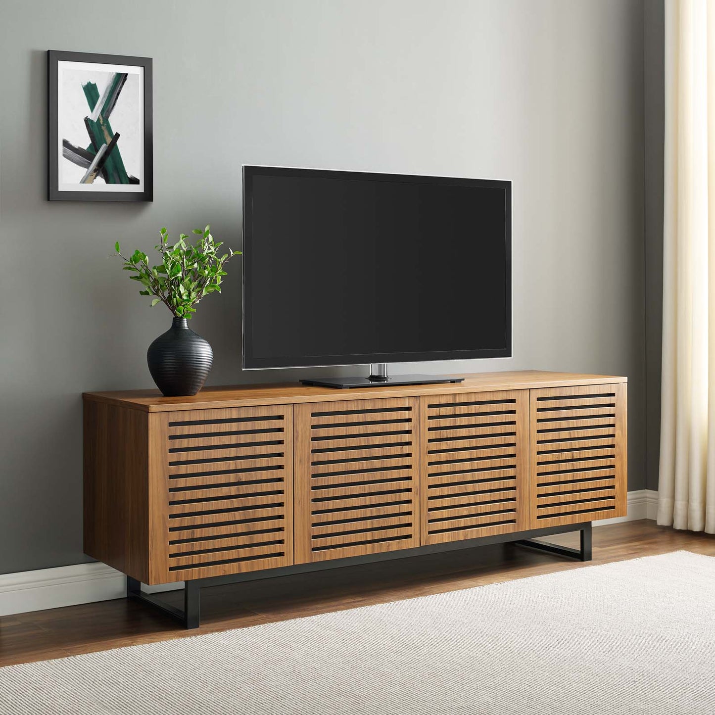 Parker 73" TV Stand in Walnut by Modway