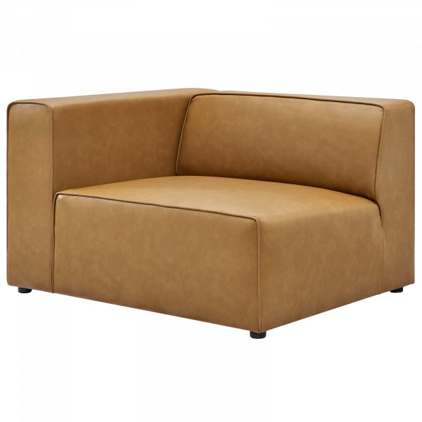 Mingle Vegan Leather Sofa and Armchair Set Tan by Modway
