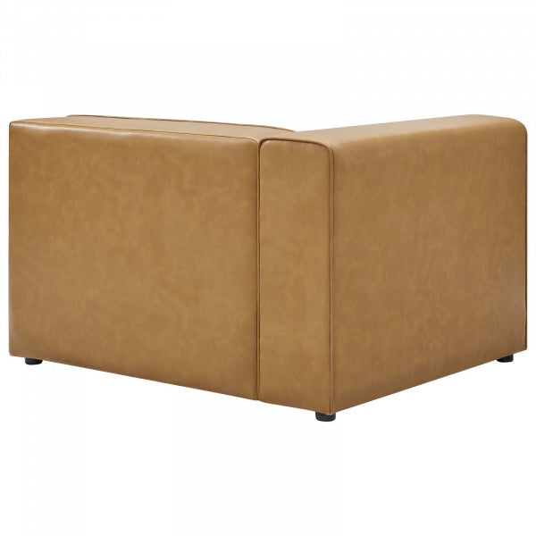 Mingle Vegan Leather Sofa and Armchair Set Tan by Modway