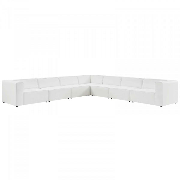 Mingle Vegan Leather 7-Piece Sectional Sofa by Modway