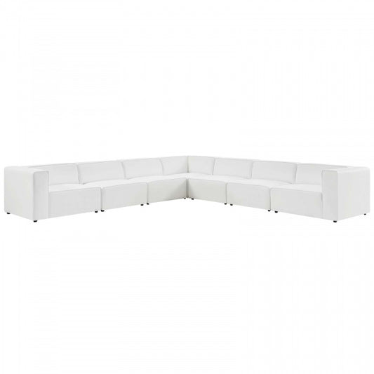 Mingle Vegan Leather 7-Piece Sectional Sofa by Modway