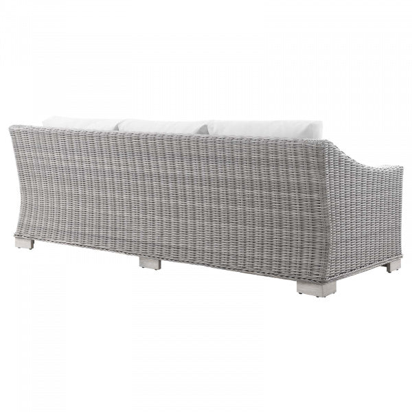 Conway Outdoor Patio Wicker Rattan Sofa | Polyester by Modway