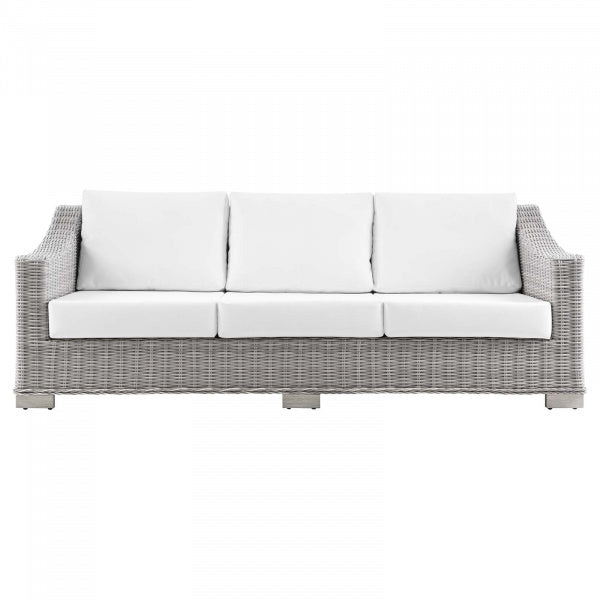 Conway Outdoor Patio Wicker Rattan Sofa | Polyester by Modway