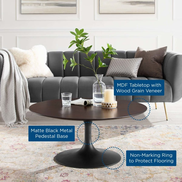 Lippa 36" Round Artificial Marble Coffee Table By Modway