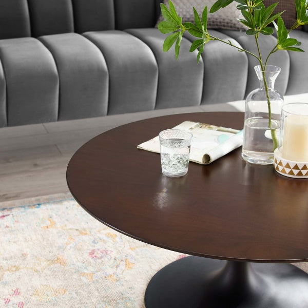 Lippa 36" Round Artificial Marble Coffee Table By Modway